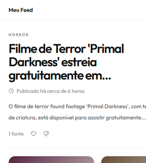 Exemplo do feed do Lophos